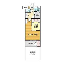 コンダクトレジデンス丸山south 108 ｜ 山口県下関市丸山町1丁目（賃貸マンション1LDK・1階・34.03㎡） その2