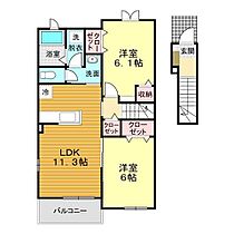 山口県下関市彦島西山町3丁目18番20号（賃貸アパート2LDK・2階・57.07㎡） その2