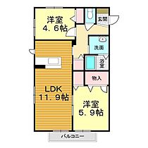 山口県下関市大坪本町38-5（賃貸アパート2LDK・1階・52.92㎡） その2