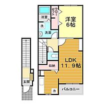 山口県下関市吉見里町2丁目8番12号（賃貸アパート1LDK・2階・48.65㎡） その2