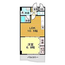 山口県下関市上新地町3丁目4-26（賃貸マンション1LDK・6階・40.05㎡） その2