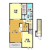 山口県下関市富任町7丁目9番19号（賃貸アパート2LDK・2階・57.23㎡） その2