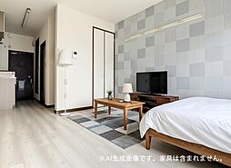 ワイドヒルズ 204 2階ワンルームのリビング/ダイニング