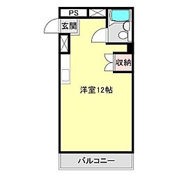 下関スカイマンション駅前 1001 10階ワンルームの間取り