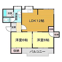 ビレッジ宝町A 2LDKの間取図画像