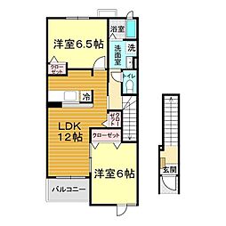 グレイス2U 2LDKの間取図画像