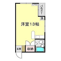 ハイツニュービレッジ ワンルームの間取図画像