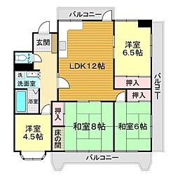 友田ビルサンハイツ 4LDKの間取図画像