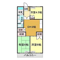 ソレイユあやらぎ 3DKの間取図画像