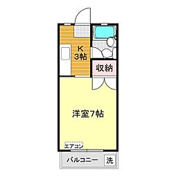 エリートマンション 1Kの間取図画像