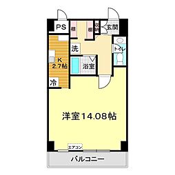ハイクレスト山の田 1Kの間取図画像