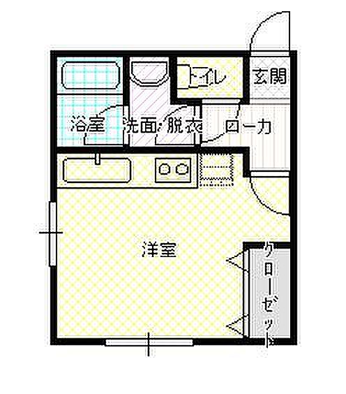 メゾンフジ D｜新潟県上越市東城町 3丁目(賃貸アパート1R・1階・28.98㎡)の写真 その2