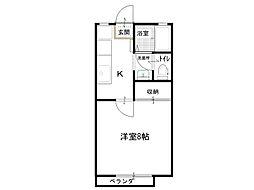 メイプル村13 1Kの間取図画像