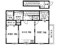 エスペランサ広野7号地 2DKの間取図画像