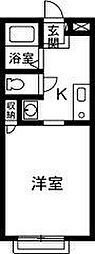 エスペランサ上佐鳥 1Kの間取図画像