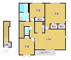 ファミールヨシダI  ｜ 京都府福知山市厚東町（賃貸アパート3LDK・2階・73.96㎡） その2