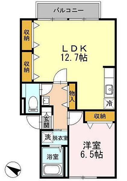 メゾンふじI ｜京都府福知山市字和久市(賃貸アパート1LDK・2階・45.49㎡)の写真 その2