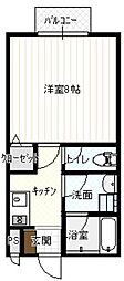 ロックポイント6 1Kの間取図画像