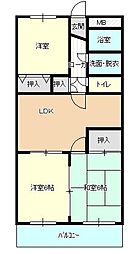 ラ・セゾン 3LDKの間取図画像