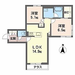 シャーメゾン英和 2LDKの間取図画像