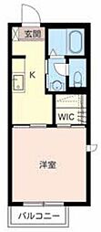 カサエクセレンテ3 1Kの間取図画像
