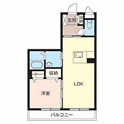 クラネイア2 1LDKの間取図画像