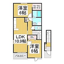 長野県長野市青木島町大塚（賃貸アパート2LDK・2階・57.21㎡） その2