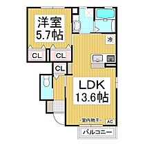 レセンテ潤美  ｜ 長野県千曲市大字上山田（賃貸アパート1LDK・1階・45.74㎡） その2