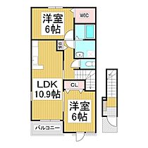 長野県長野市篠ノ井杵淵（賃貸アパート2LDK・2階・57.21㎡） その2