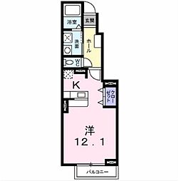 プリマクラッセ ワンルームの間取図画像
