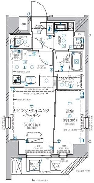 ディアレイシャス赤羽 803｜東京都北区赤羽1丁目(賃貸マンション1LDK・8階・36.80㎡)の写真 その2