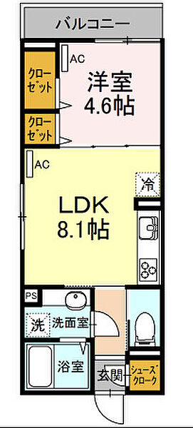 東京都板橋区小茂根4丁目(賃貸アパート1LDK・2階・33.61㎡)の写真 その2