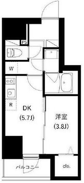 東京都北区西ケ原1丁目(賃貸マンション1DK・10階・27.09㎡)の写真 その2