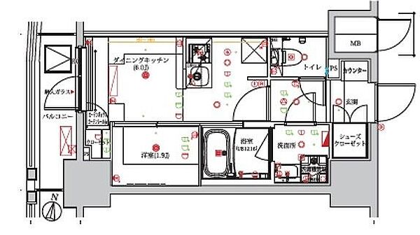 フェルクルールプレスト池袋WEST 904｜東京都板橋区南町(賃貸マンション1DK・9階・25.80㎡)の写真 その2