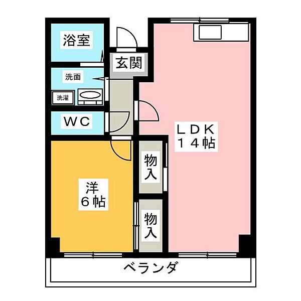 ブラウンハウス ｜愛知県名古屋市中区千代田１丁目(賃貸マンション1LDK・8階・46.20㎡)の写真 その2