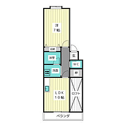 アーバンハウスないとう 1LDKの間取図画像