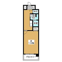 Gramercy Sakae 11階1Kの間取り