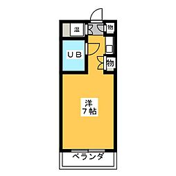 ニッシンセントラルレジデンス 8階ワンルームの間取り