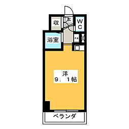 ドール久屋通 ワンルームの間取図画像