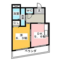 間取図画像 1DK