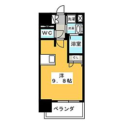 プレサンス大須プライマル ワンルームの間取図画像