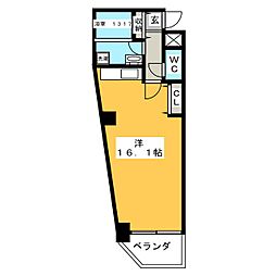 メゾンドール栄 ワンルームの間取図画像