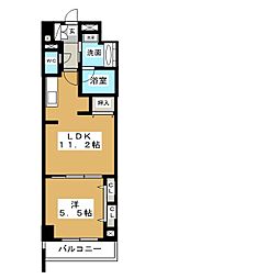 グランルクレ新栄イースト 1LDKの間取図画像