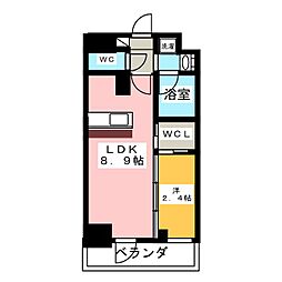 ハーモニーレジデンス名古屋EAST 1LDKの間取図画像
