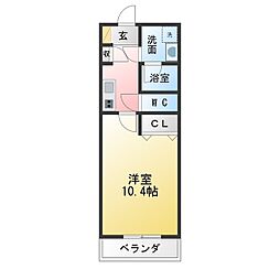 ディアレイシャス大須観音 1Kの間取図画像
