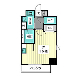 プロシード大須 ワンルームの間取図画像