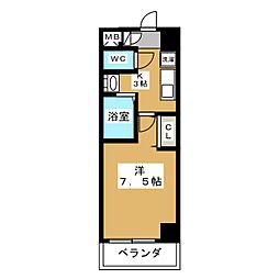 ニーズメゾン新栄 1Kの間取図画像