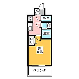 プレサンス栄フロント 1Kの間取図画像