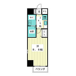 エステムプラザ名古屋・栄プレミアム 1Kの間取図画像