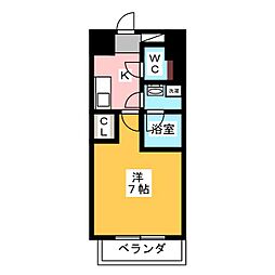 レジデンス東別院スクエア 1Kの間取図画像